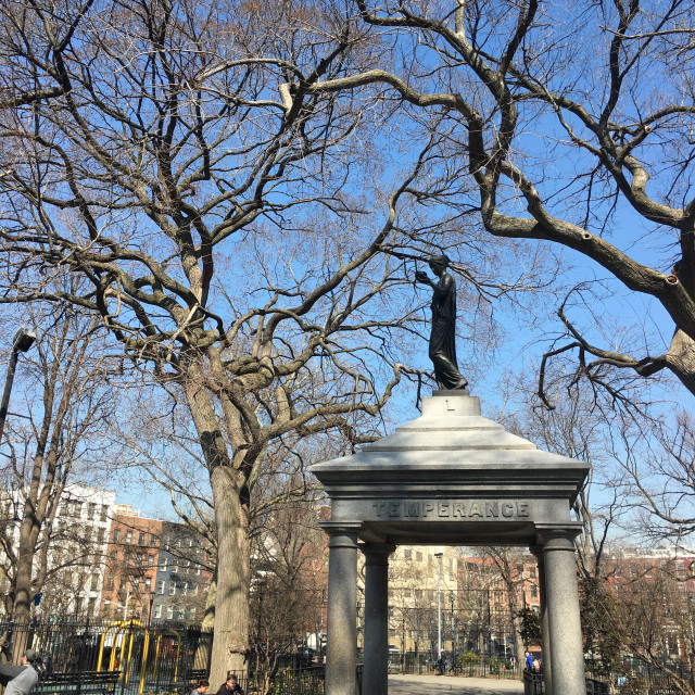 "Temperance Fountain- Tompkins Square Park- East Village, NYC" stock image