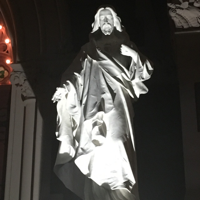 "Marble Statue at Cathedral- Brooklyn,NYC" stock image