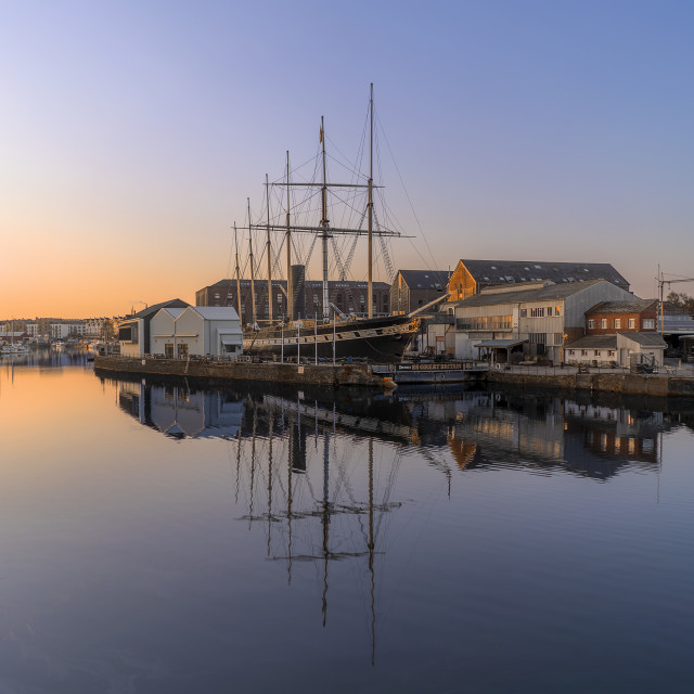 "Sunrise over the SS Great Britain" by Pete Griffiths - £10.00 "Sunrise over the SS Great Britain" stock image