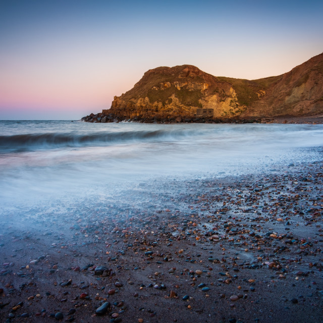 "Seascape at the hidden pillbox" by Philip Mowbray - $15.18 "Seascape at the hidden pillbox" stock image