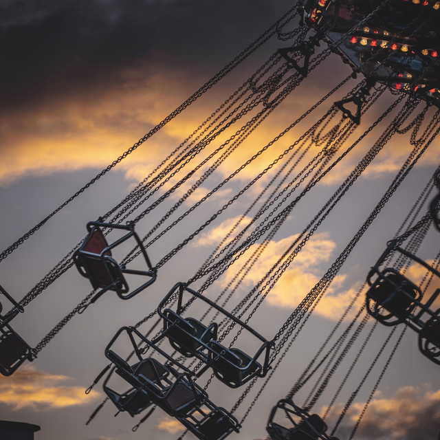 "Swings and Roundabouts" by Pete Griffiths - £10.00 "Swings and Roundabouts" stock image