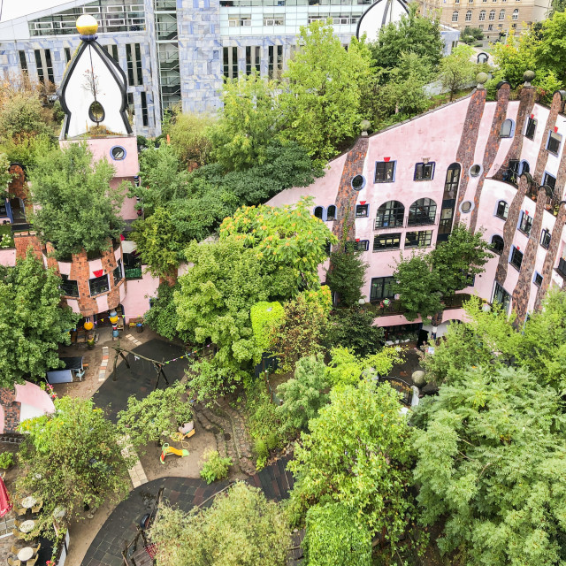 "Green Citadel by Friedensreich Hundertwasser" stock image