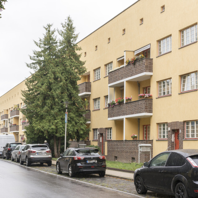 "Bauhaus-Style built Hermann-Beims-Siedlung" stock image