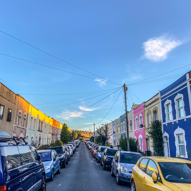 "Sunny day in suburbia" stock image