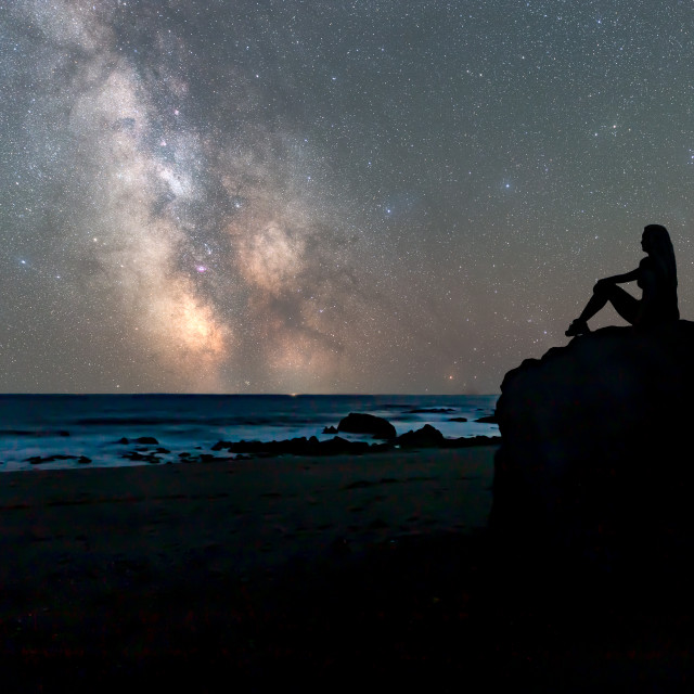 "Milky Way rising over Hemmick Beach, Cornwall" by Kat Lawman - $37.04 "Milky Way rising over Hemmick Beach, Cornwall" stock image