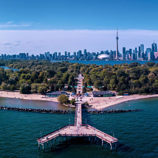 "Panorama of Centre Island Pier" stock image