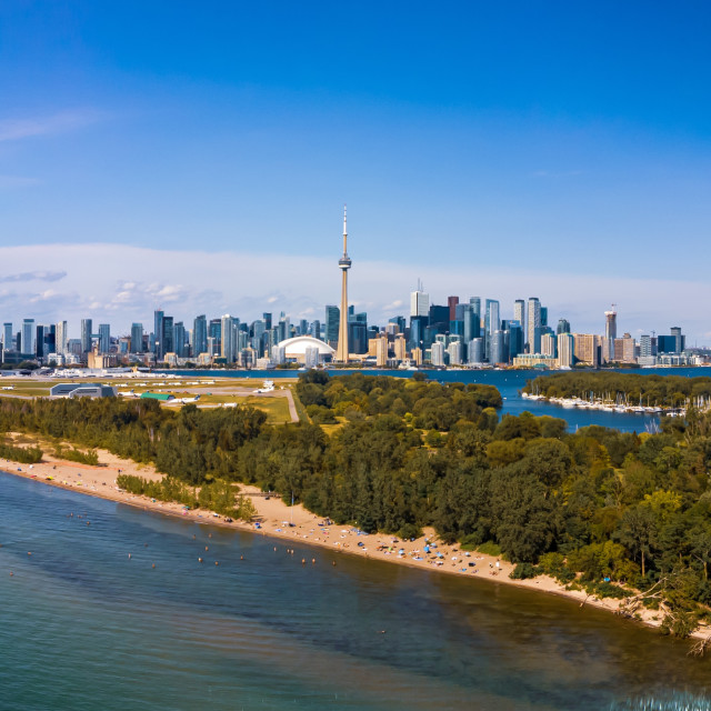 "Panorama of Hanlan's Point Beach" stock image