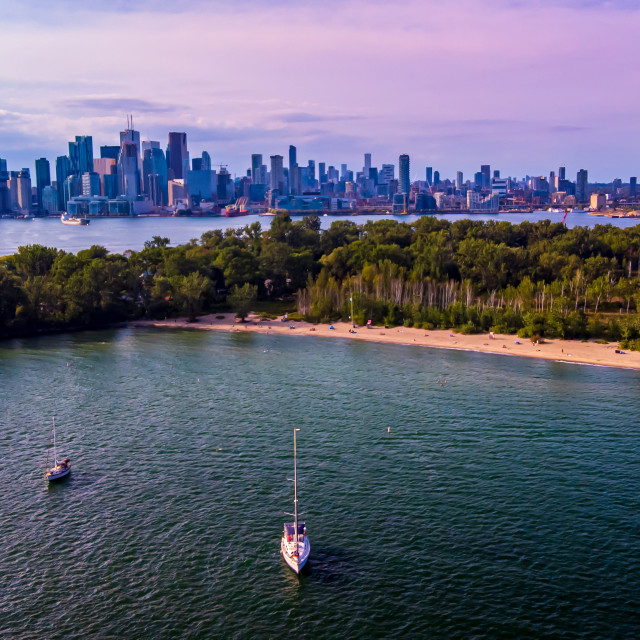 "Boats at Ward's Island Bay" stock image