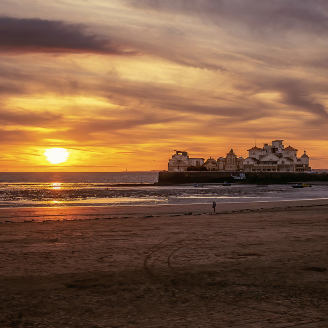 "Weston Super Mare sunset" by Pete Griffiths - £10.00 "Weston Super Mare sunset" stock image