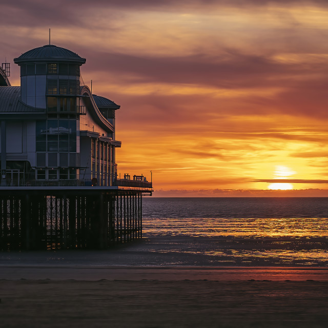 "Weston Sunsets" by Pete Griffiths - £10.00 "Weston Sunsets" stock image