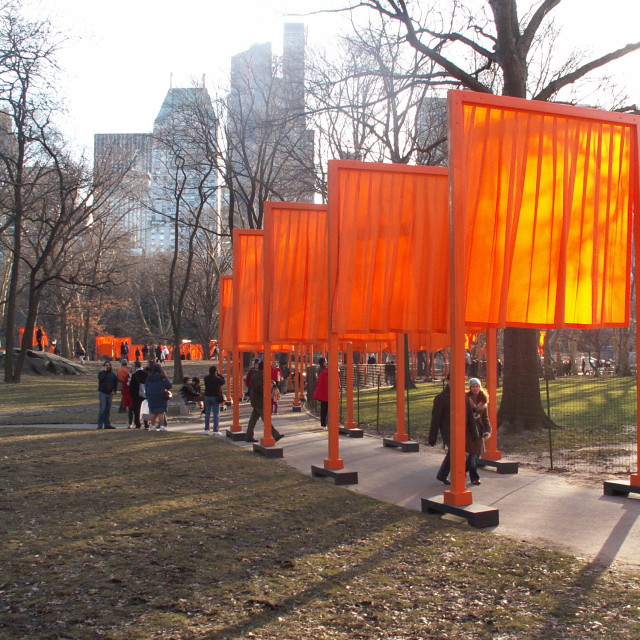 "The Gates- Looking towards Columbus Circle" stock image