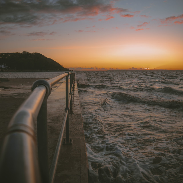 "Clevedon Waves" by Pete Griffiths - £10.00 "Clevedon Waves" stock image
