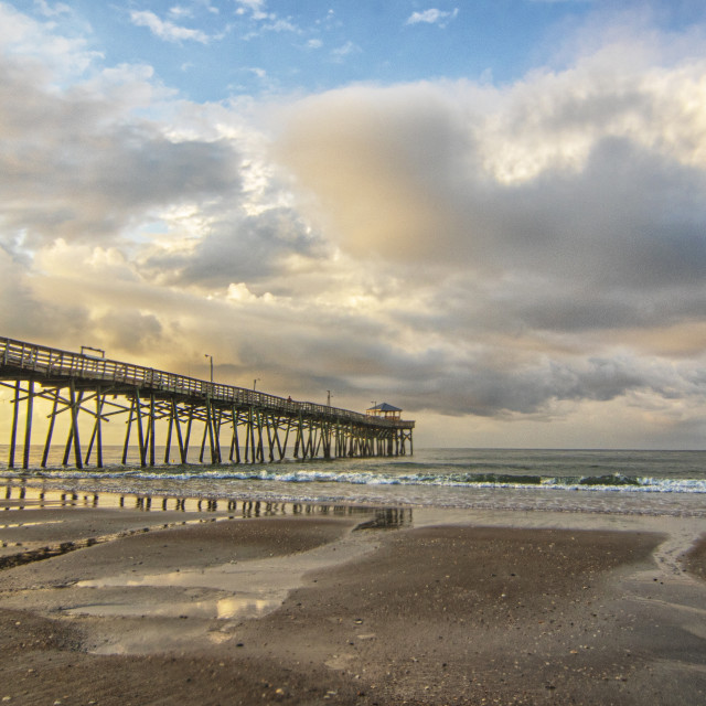 "Oceanana Fishing Pier Sunrise - Atlantic Beach NC" stock image