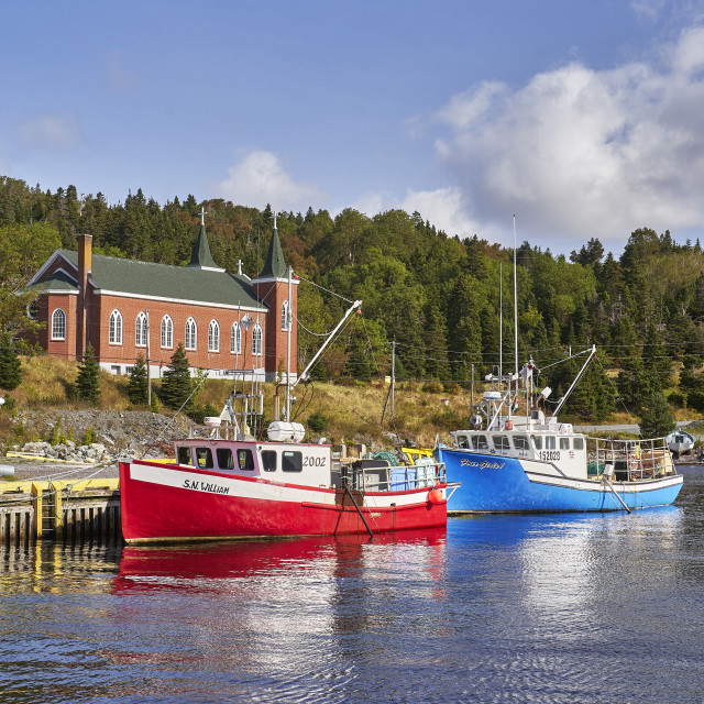 "Post Card Fishing Boats" stock image