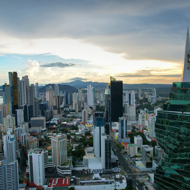 "Vista Aerea del Area Bancaria" stock image