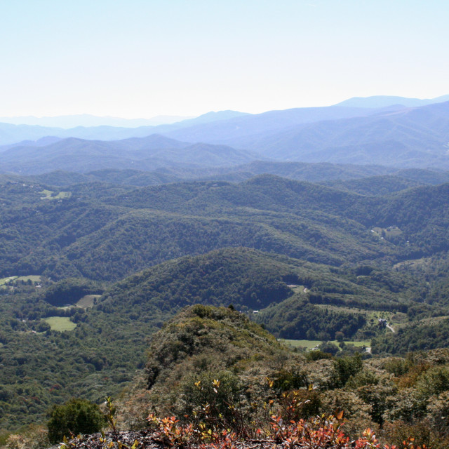 "Blue Ridge Mountains looking South- Beech Mountain,NC" stock image