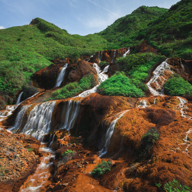 "Beautiful Waterfall in Taiwan" stock image