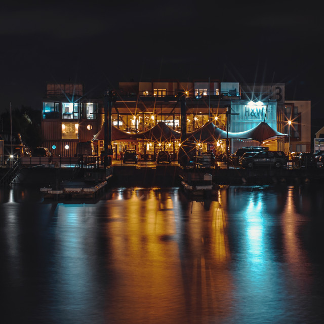 "Reflections at Night" by Pete Griffiths - £10.00 "Reflections at Night" stock image