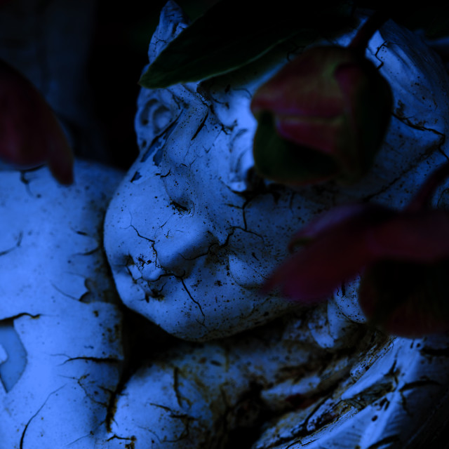 "SLEEPING ANGEL IN THE MOONLIGHT" by LYDIBERN.ART - £10.00 "SLEEPING ANGEL IN THE MOONLIGHT" stock image