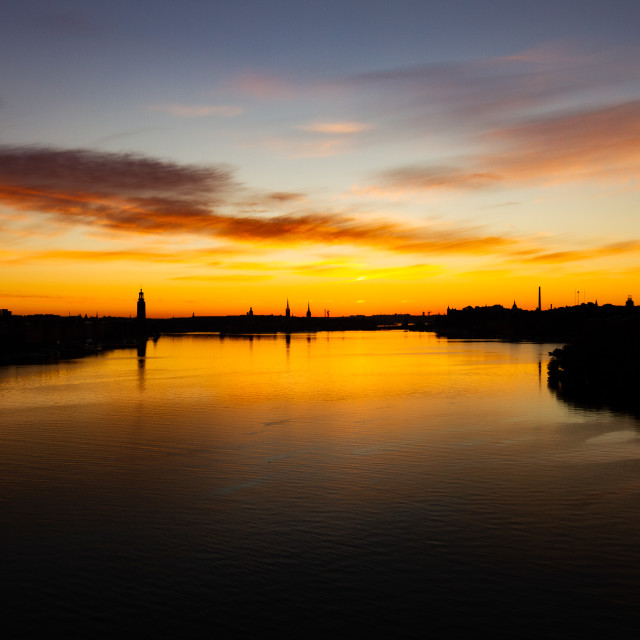 "Sunrise over Stockholm" stock image