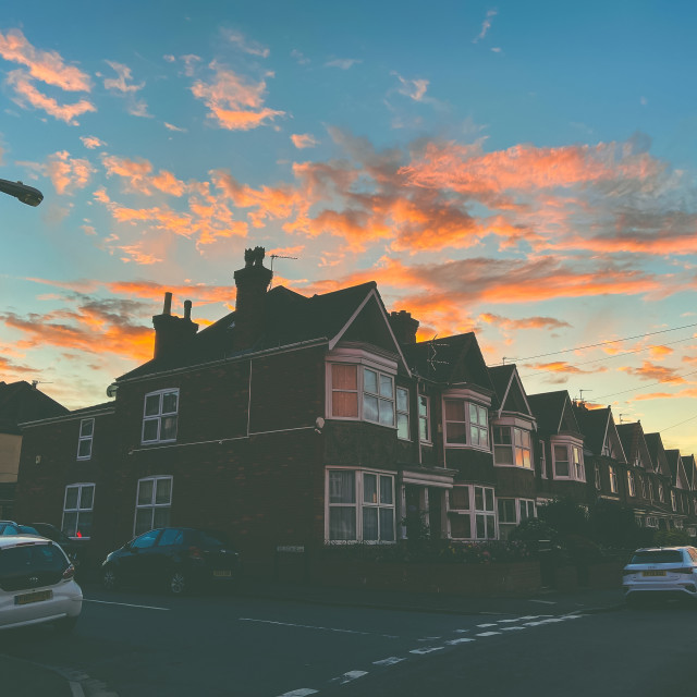 "Red sky in the morning" stock image