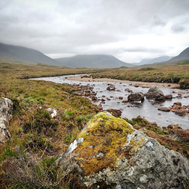 "Landscape of The Cuillin, Isle of Skye." stock image