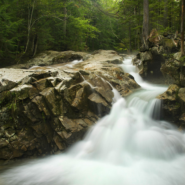 "Pemigewasset River Cascade" stock image