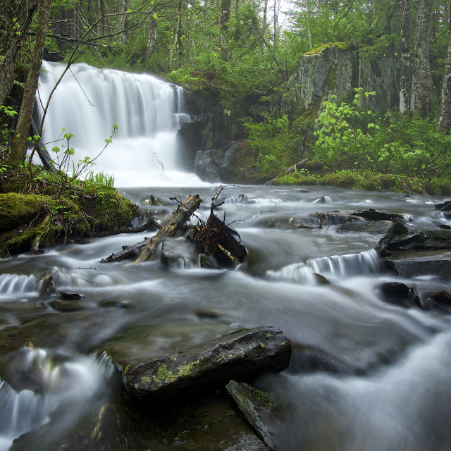 "Round Pond Waterfall" stock image