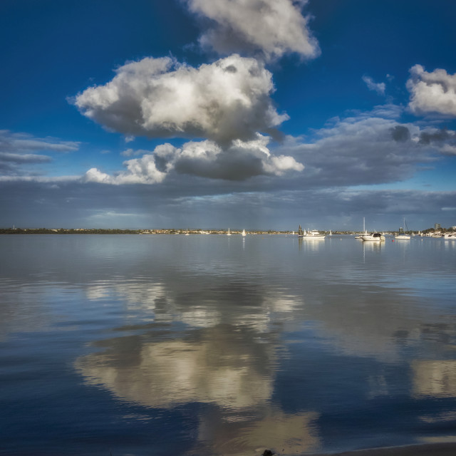 "Cumulus Reflections" stock image