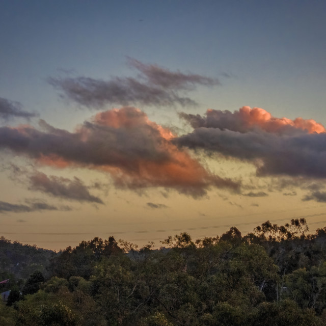 "Pink Cumulus Sunset" stock image