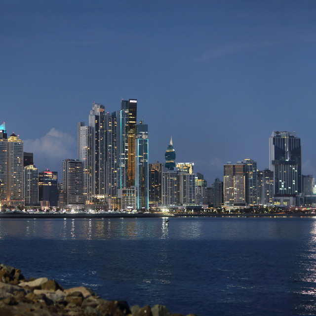 "Panoramica de la Bahia de Panama" stock image