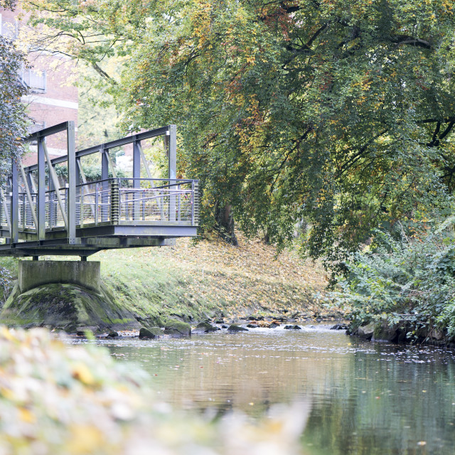 "cut off bridge in Herford" stock image