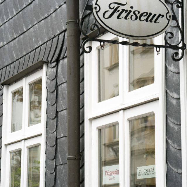 "Old Hairdresser's sign" stock image