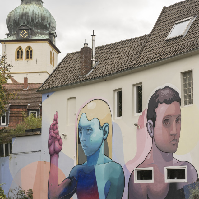 "Mural in Herford" stock image