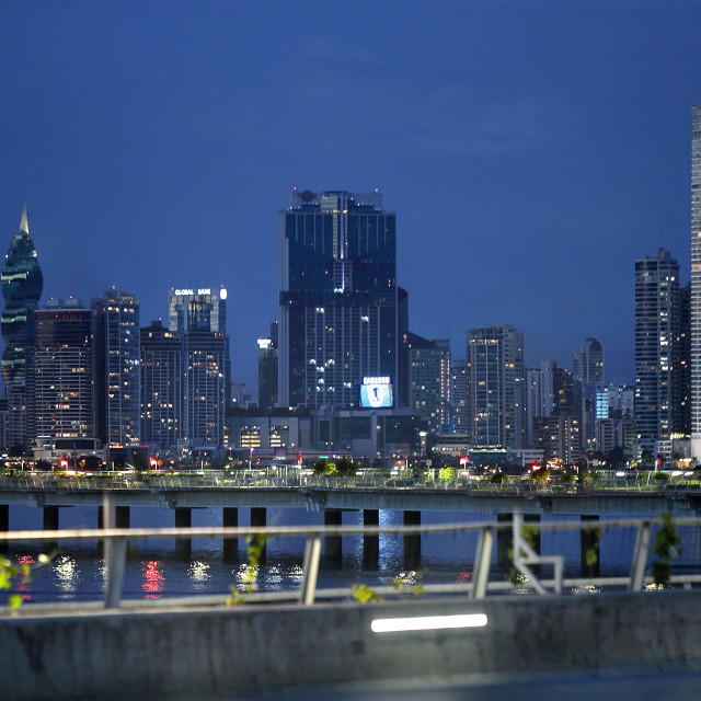 "Vista a la Ciudad desde Tramo Marino" stock image