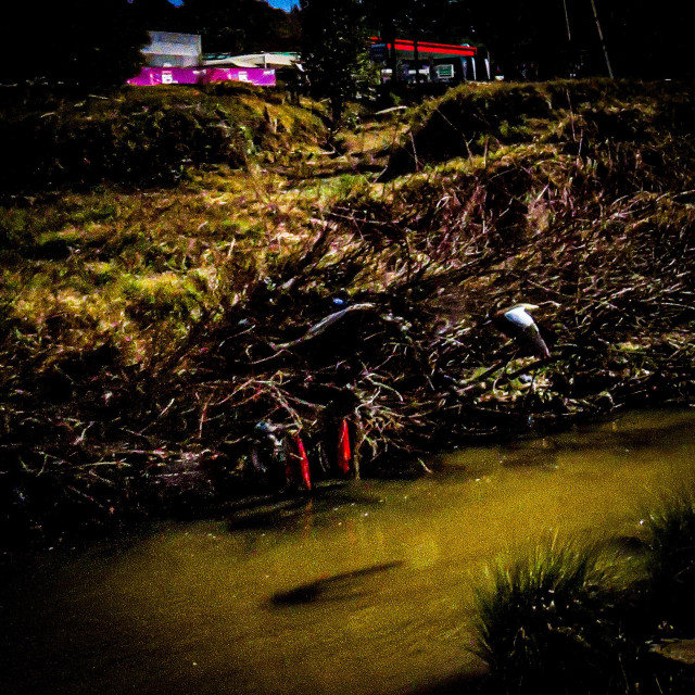 "Plastic Pollution Caltex" stock image