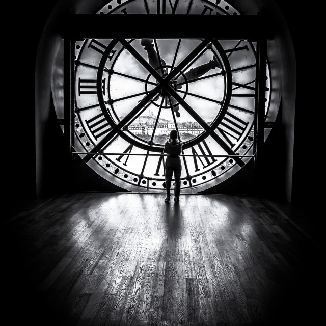 "Famous clock at the museum D'Orsey, Paris." stock image