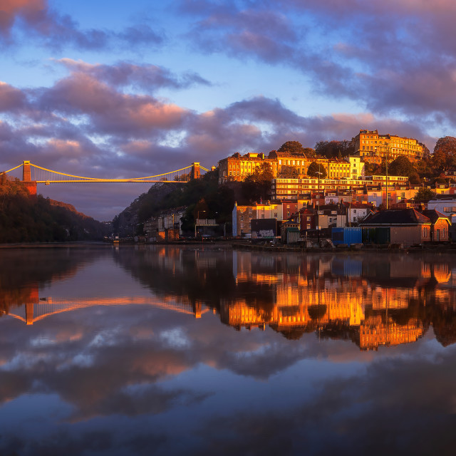 "Sunrise over Bristol" by Pete Griffiths - £10.00 "Sunrise over Bristol" stock image