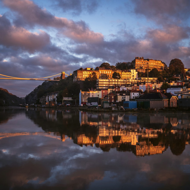 "Sunrise over Bristol" by Pete Griffiths - £10.00 "Sunrise over Bristol" stock image
