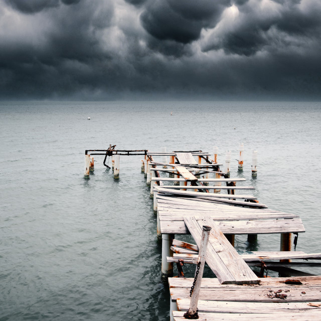 "OLD WEATHERED BRIDGE" by LYDIBERN.ART - £15.00 "OLD WEATHERED BRIDGE" stock image