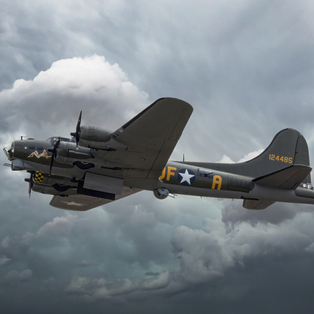 "Boeing B-17 Flying Fortress Sally B" stock image