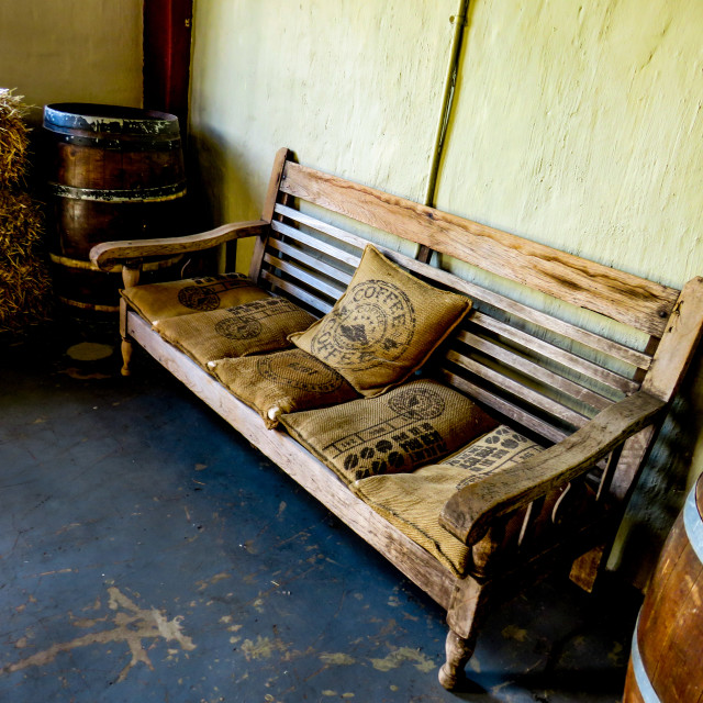 "Coffee Bench" stock image