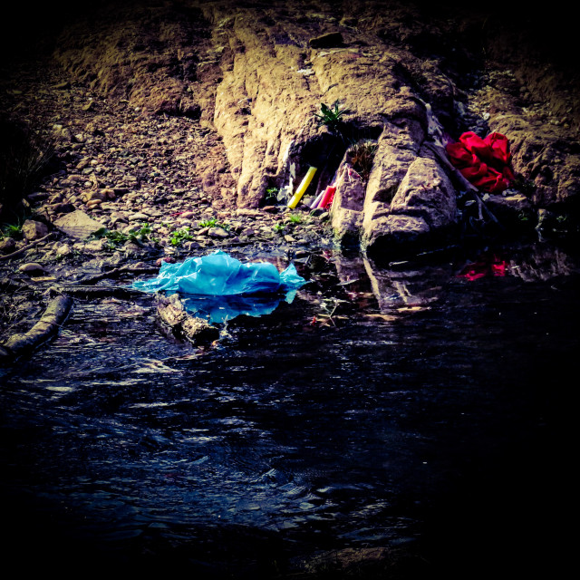 "Plastic Pollution Series XI" stock image