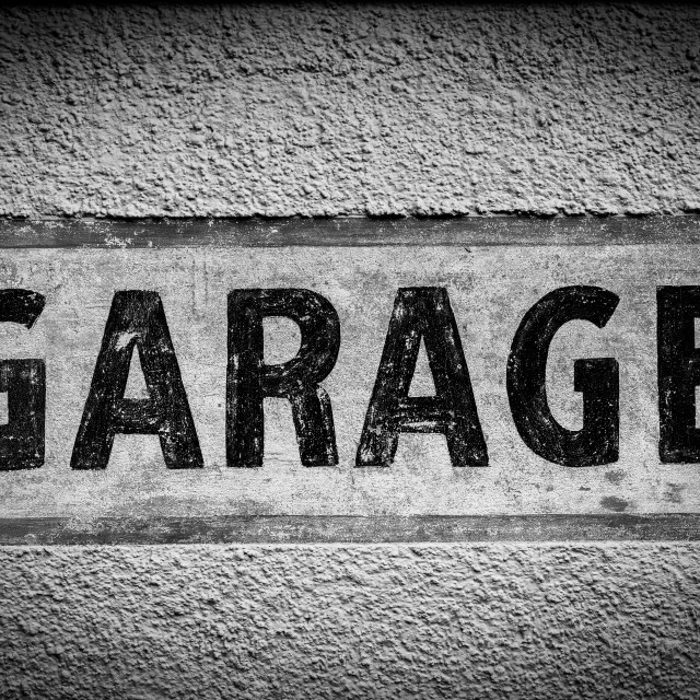 "Garage Sign" by 1968photo - $31.58 "Garage Sign" stock image