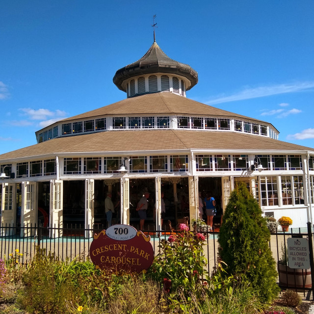 "Looff Carousel Riverside, Rhode Island" stock image