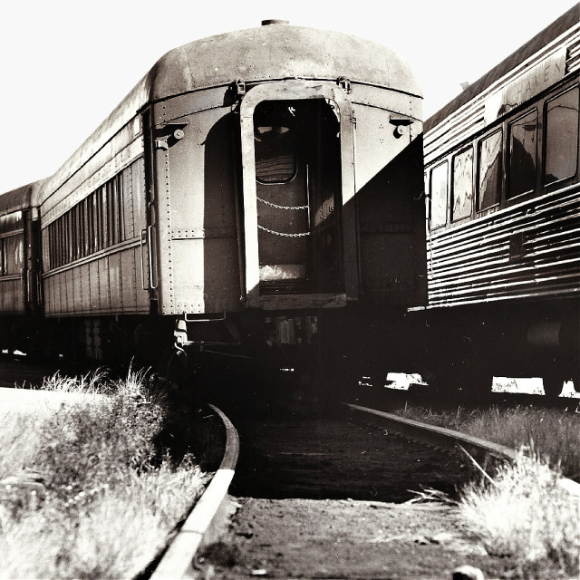 "Old Train Cars in Black and White Circa 1970's" by Paul Wilcox - $36.42 "Old Train Cars in Black and White Circa 1970's" stock image