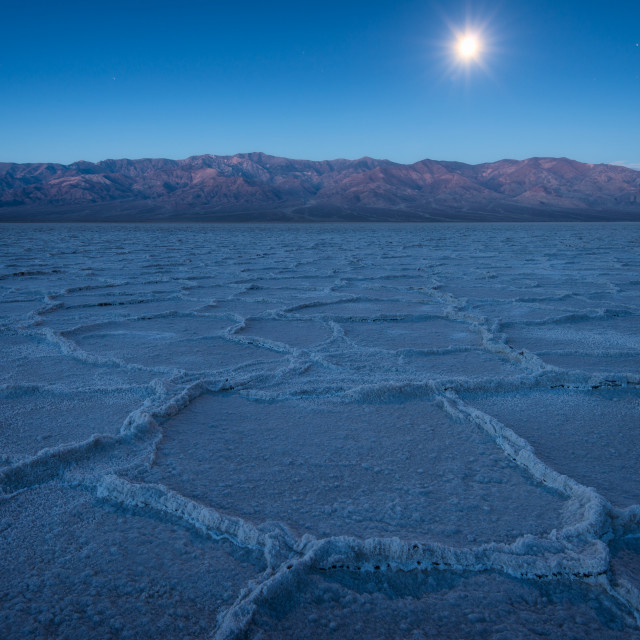 "Badwater Blue Hour" stock image