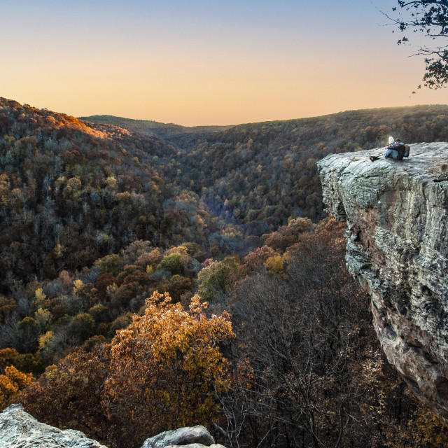 "Hawksbill Crag / Whitaker Point, Ozark National Forest, Arkansas" stock image