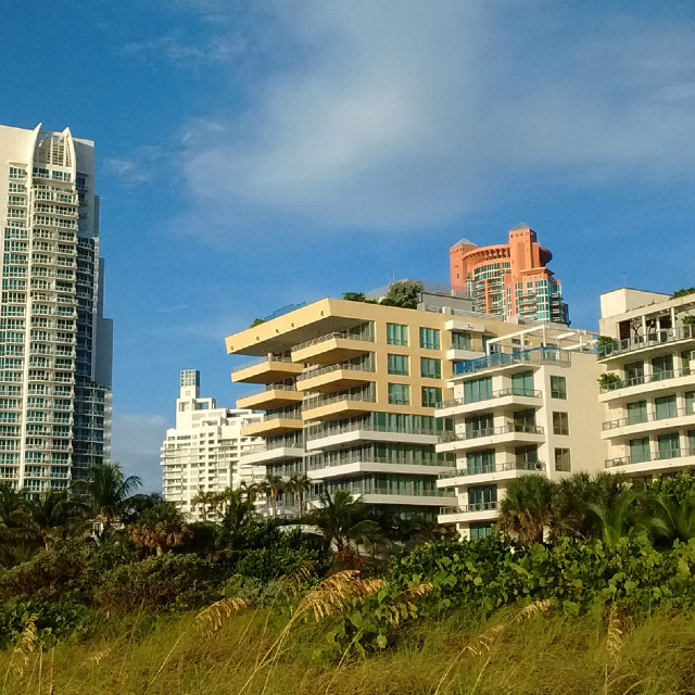 "Miami Beach Hotels and Condos" stock image