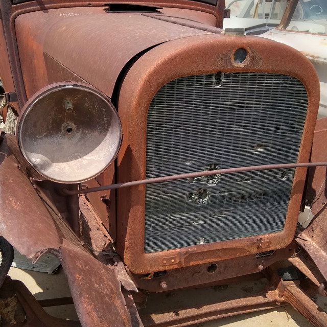 "Antique Truck in a Junkyard" stock image